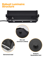 Reflector LED Inteligente con IA de 220LM/W y 11000LM, Diseño Personalizado WERISE, Aluminio, IP66, para Áreas Marinas y Costeras