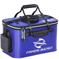 Seau Pliable et Rétractable pour Poissons Vivants, Conteneur Multifonctionnel pour Appâts Vivants, Boîte de Pêche Extérieure en EVA pour la Pêche