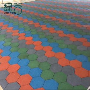 Dalles hexagonales en caoutchouc de haute qualité pour l'extérieur, certifiées CE, pour parcs et aires de jeux - Product Image 6