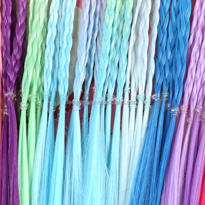 <span class=keywords><strong>Trecce</strong></span> colorate sfumate per bambine elastico elastico per <span class=keywords><strong>trecce</strong></span> intrecciate per coda di cavallo - Product Image 5