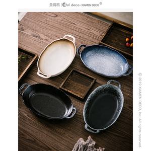 Assiettes en céramique Vintage de Style nordique de qualité alimentaire pour Restaurant, assiettes en céramique faites à la main - Product Image 2