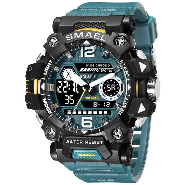 Top Selling SMAEL 8072 G Style Watch Mens Sport Dual Display Analog Quartz Digital Watch