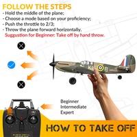 VOLANTEX Spitfire RC avion 2.4Ghz 4CH 6 axes gyroscope RTF électrique extérieur Radio télécommande combattant RC avion modèle d'avion