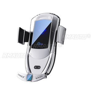 Cargador Inalámbrico para Auto de 40W, Soporte para Teléfono con Carga Súper Rápida, Rotación Automática con Pinza, Espejo de Vidrio - Product Image 1