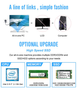 Ordinateur de bureau tout-en-un de 27 pouces, haute technologie, Intel I7 10e génération, SSD DDR4, écran OLED, pour le bureau, les jeux, Windows 10, garantie d'un an - Product Image 5