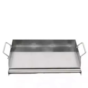 กระทะย่างสแตนเลสสำหรับบาร์บีคิวกลางแจ้ง แผ่นย่างอเนกประสงค์ พร้อมด้ามจับแบบถอดได้ - Product Image 1