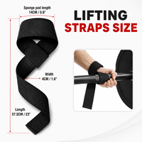 Sangles de musculation rembourrées personnalisées avec support de poignet pour soulevé de terre, powerlifting et entraînement en salle de sport