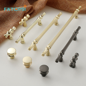 Poignées de tirage en alliage de zinc encastrées, finition laiton brossé vieilli, 64/96mm, anti-collision, pour meubles de cuisine, couleur or rose - Product Image 3