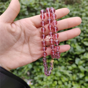 Tacchino colore Diaspore di vetro estate nuova squisita collana di perline collana Sultanite il calcio taglia il rosario - Product Image 1