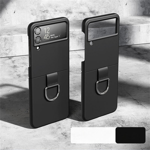 Electrospray-funda de teléfono móvil para Galaxy Z Flip4, carcasa Simple y plegable, con anillo, para PC, Samsung Z Flip3 - Product Image 3