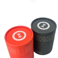 Benutzer definierte schwarze Kraft papier Verpackung Tube Box für Kosmetik Leere runde Tropf flasche Logo für Schokolade Zucker Pizza Kaugummi