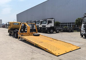 Remorque à plateau surbaissé JAC Diesel, transport d'équipements lourds, Euro 4, chargement facile, hydraulique - Product Image 4