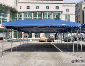 Abri Voiture d'Extérieur Robuste avec Auvent, Carport Résistant au Vent, Abri Métallique pour Voitures - Product Image 4