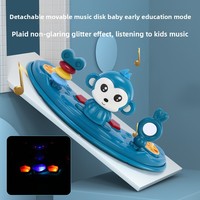 Poussette multifonctionnelle anti-renversement pour enfants de 7 à 18 mois, voiture d'équilibre et marchette pour bébés avec fonction musicale, cadre en plastique