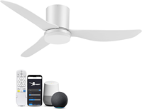 Ventilateur de plafond LED silencieux de luxe avec lumière, 42 pouces, kit de conversion BLDC, 3 pales, moderne, décoratif, télécommande