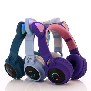 Auriculares Bluetooth V5.0 con cancelación de ruido y Supergraves para niñas, cascos inalámbricos con orejas de gato para videojuegos, Led, 2021 - Product Image 5