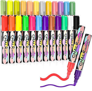 Personalizado 8/10/12 colores Led tablero de escritura marcador de vidrio borrable marcador de tiza líquida borrable - Product Image 5