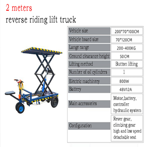 Camión eléctrico recargable Plataforma de elevación hidráulica Construcción metálica utilizada para transportar mercancías Obras de construcción - Product Image 3