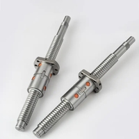 Vis à billes à mouvement linéaire à double écrou à billes DFU2005 de haute précision, filetage C5, longueur 250-500 mm, pour machine-outil CNC
