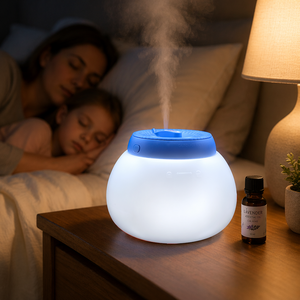 Réservoir rainuré à remplissage facile, portable, pour soulager la toux et la congestion, norme RCM, 3L, fonction veilleuse LED, série H02, triple sécurité - Product Image 1