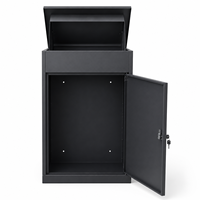 Boîte de rangement extérieure antivol noire, populaire, coupe-vent, sur pied, pour colis, vente en gros