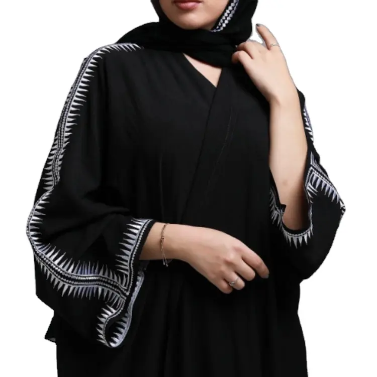 Luxury The Middle East Dress Dubai Women Muslim Dress with headscarf Floral Embroidery Abaya