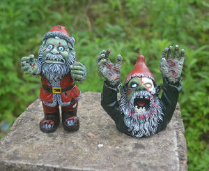 Zombie enano gótico decorativo jardín enano cementerio estatua MAB25 Halloween fantasma Festival resina arte adornos - Product Image 5