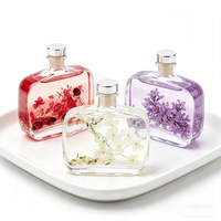 Vente en gros de flacons diffuseurs d'arômes rectangulaires en verre vides de luxe, rechargeables, 100 ml, 200 ml, 300 ml, 500 ml