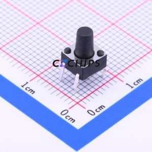 K2-6639DP-J4SW-04 Tactile Switch Through hole-4P,6x6mm Switch Single Pole Single Throw Round Button 2.5N Through Hole - Product Image 1