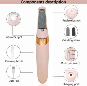 Ponceuse électrique pour <span class=keywords><strong>pieds</strong></span>, outil électronique pour le soin des <span class=keywords><strong>pieds</strong></span> et l'élimination des peaux mortes, rose - Product Image 4