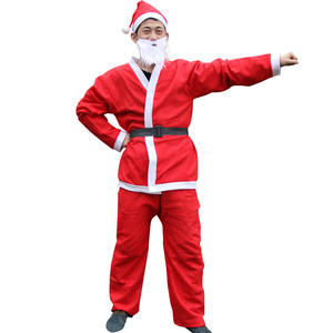 Costume de Cosplay de Père Noël pour <span class=keywords><strong>Homme</strong></span>, Déguisement Père Noël, Tenue de Nouvel An, Costume de Noël en Velours pour Adulte - Product Image 5
