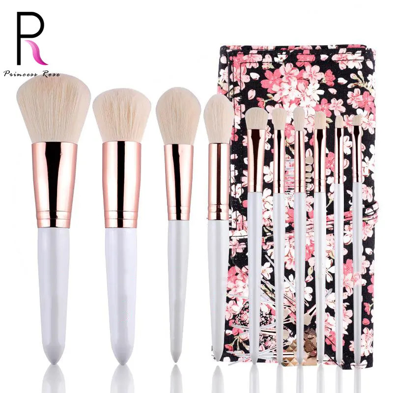 Creative Chinese palace style 10pcs private label professional makeup brush set with cosmetic bag fond de teint accessories