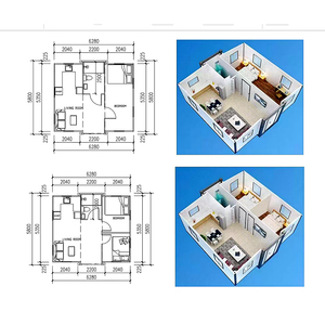 Kết cấu thép nhẹ Casa đúc sẵn prefab di động nhỏ nhà gấp mở rộng container nhà phòng khách 2 3 4 phòng ngủ - Product Image 6