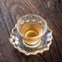 Sous-verre multifonctionnel écologique en verre pour tasse à café, soucoupe, tasse à thé noir, sous-verre à thé vert pour boire
