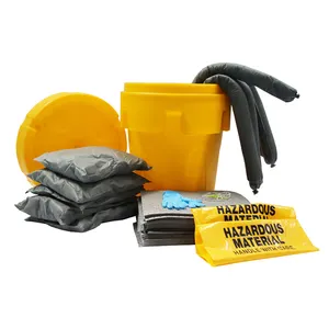 Kit de déversement d'amortissement de produits chimiques, 20, 30, 65 gallons, contenant de surcharges, tambour de récupération, pour les déchets porte-bonheur