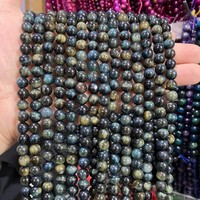 Vente flash - Perles rondes en œil de tigre colorées, violet/rouge/vert/bleu, 6/8/10 mm, perles rondes pour expressions créatives, pour la création de bijoux