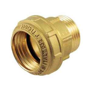 ข้อต่อตรงสำหรับผู้ชาย PN 25 COBRARING-25 x 3/4เทคนิคการตี BSPP เรียบสำหรับของเหลว bsp/nt/bsp หลากหลาย PP PVDF สังกะสีทองแดง - Product Image 1