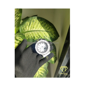 Montre Princesse Rose Très Demandée avec Diamants Moissanite VVS, Entièrement Sertie en Argent Sterling, Montre de Luxe Disponible au Meilleur Prix - Product Image 1