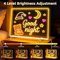 Tableau de dessin lumineux effaçable pour enfants, jouet créatif résistant aux rayures, tableau d'écriture, veilleuse rechargeable pour Halloween