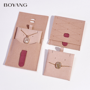 Sac de rangement pour bijoux en microfibre avec logo personnalisé Boyang, collier, bague, boucles d'oreilles - Product Image 3
