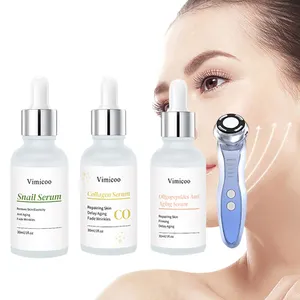Best Selling Skin Care Serum For Ultrasonic Introducer Anti Aging Anti Wrinkle Firming Snail Collagen Oligopeptide Facial Serum