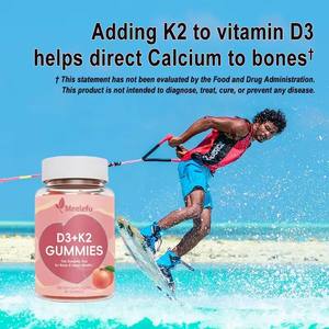 DISKON Vitamin D3 K2 Gummies Multicitamin D3K2 Suplemen Pertumbuhan Tinggi dengan Kalsium untuk Kesehatan Tulang, Imunitas & Jantung - Product Image 4