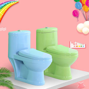 Siège de toilette monobloc en céramique émaillée moderne P-Trap à double chasse pour enfants lisse et autonettoyant pour les maisons et les hôtels Colorful <span class=keywords><strong>Lovely</strong></span> - Product Image 4