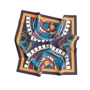 Daily Fashion Women Reversible Silk Square <b>Scarf</b> Breathable Adult Pattern European American Digital Print All Seasons Wear - Product Image 1