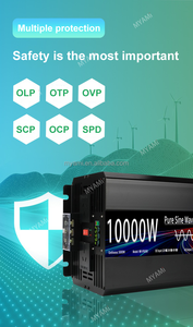 MYAMI Onduleur solaire de voiture à onde sinusoïdale pure hors réseau avec <span class=keywords><strong>chargeur</strong></span> de batterie 10000W puissance de crête DC <span class=keywords><strong>12V</strong></span> 24V 48V à AC <span class=keywords><strong>220V</strong></span> UPS 110V - Product Image 5