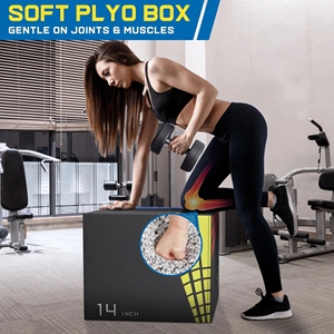 Juego de Cajas Pliométricas Suaves de Alta Densidad, Equipo de Gimnasio, Caja de Salto Polimétrica de Espuma, Caja Pliométrica Suave 3 en 1 para el Hogar - Product Image 1