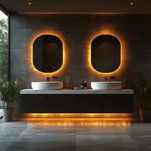 Hotel Project <strong>Bathroom</strong> Vanity Unit Floating <strong>Bathroom</strong> Black Vanity Modern <strong>Style</strong> <strong>Bathroom</strong> Cabinets for Sale - Product Image 6