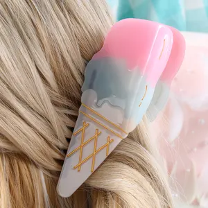 personalisierte modische acetat-eiscreme haarklauen-clip haarklaue in kundenspezifischer form