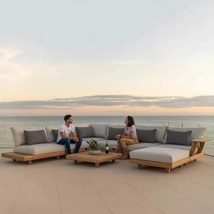 Conjunto de Muebles de Jardín de Teca Impermeables para Exteriores, Combinación de Muebles de Ocio para Villa, Muebles de Madera Maciza para Jardín, Hotel, Terraza - Product Image 5