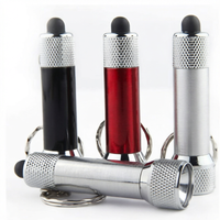 Senter Mini LED 5 Lampu, Senter Gantungan Kunci dari Aluminium Alloy, Senter LED Portabel dengan Gantungan Kunci, Logo Custom untuk Aktivitas Luar Ruangan